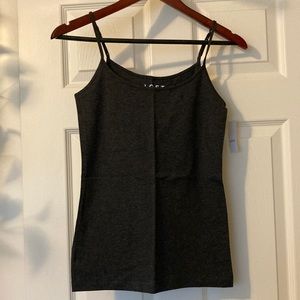 New charcoal grey Loft spaghetti strap tank top